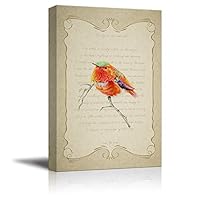 Canvas Wall Art Feather and Animals Canvas Prints Home Artwork Decoration for Living Room,Bedroom - 12x18 inches