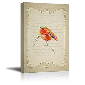 Canvas Wall Art Feather and Animals Canvas Prints Home Artwork Decoration for Living Room,Bedroom - 12x18 inches