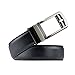 Ratchet Leather Dress Belt for Men, Up to Size 50 - Black