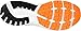 Brooks Mens Ghost 11 Running Shoe - Black/Silver/Orange - D - 9.5