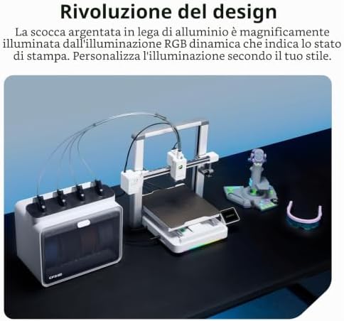 Stampante 3D Creality SPARKX i7, Modellazione 3D da foto con IA, Stampa multicolore pronta, Livellamento automatico, Stampante 3D FDM desktop per principianti (i7 Autofill Combo)
