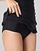 DOBREVA Women's Vintage One Piece Strapless Bathing Suit Tummy Control Skirt Retro Swimsuit Swimdress Black 14