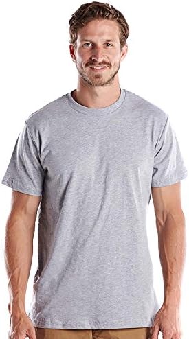 US Blanks Men's Premium Short Sleeve Crew Neck XXL Heather Grey, Made In USA