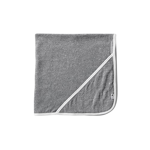 Burt's Bees Baby - Infant Single Ply Hooded Towel, 100% Organic Cotton (Heather Grey)