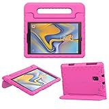 MoKo Case Fit Samsung Galaxy Tab A 10.5 2018 SM-T590 / T595 / T597, EVA Kids Shock Proof Convertible Handle Light Weight Protective Cover Compatible Galaxy Tab A 10.5 Inch 2018 Tablet - Magenta