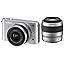 Nikon デジタル一眼カメラ Nikon 1 (ニコンワン) J2 ダブルズームキット シルバー N1J2WZSL photo