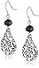 Amazon Collection Hematite Facet Bead and Filigree Teardrop Earrings