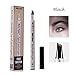 Eyebrow Tattoo Pen-LilyAngel Waterproof Microblading Eyebrow Pencil with a Micro-Fork Tip Applicator Creates Natural Looking Brows Effortlessly(Black,1pc/pack)