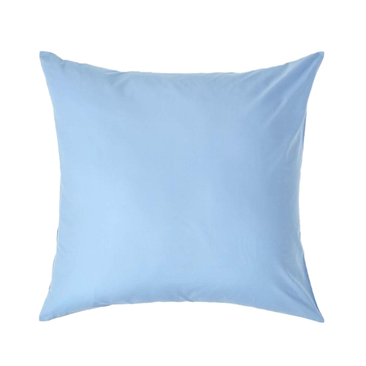 HOMESCAPES Light Blue Pure Egyptian Cotton Euro Size Pillowcase 40 x 40 cm 200 TC 400 Thread Count Percale Equivalent Pillow Case with Zip