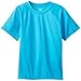 Kanu Surf Boys' Short Sleeve UPF 50+ Rashguard Swim Shirt, Solid Aqua, Small (8)