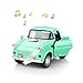 Classic Diecast Model Cars Moving Vehicle Toys Pull Back and Push with Lights and Sounds Green