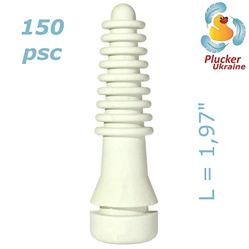 Plucking Fingers Small Size 150 pack PREMIUM QUALITY – Ideal for Quails Pheasants Chicken Plucker Machine, Drill Attachment and Any Poultry Feather Remover