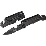 Chaos Ready 5 in 1 Survival Knife : Ultimate Multipurpose Survival Tool Featuring: Led Flashlight, Glass Breaker, Seatbelt Cutter, Fire Starter & Bottle Opener, All in a Folding Tactical Knife