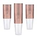 50 Rose Gold Rimmed Clear Hard Plastic Cups | 10 oz. Fancy Disposable Wedding Tumblers for Party & Wedding (50-Pack)