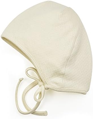 Amoureux Bebe Newborn Baby Cotton Bonnet Hat - Soft Tagless 100% Cotton Pointelle hat.