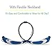 Bluetooth Headset Headphones Rymemo Metallic-feeling Soft Polishing Wireless Music Earphones Stereo Earbuds Sports/running Magnetic Neckband Style for Cellphone, Silver-Blue