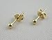 1 X 14K Gold Filled 3mm Round Ball Stud Earrings