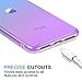 Ansiwee Compatible with iPhone 10 and iPhone X Gradual Colorful Edge Slim Case Lightweight Cover Thin Fit Protective Shell Flexible Shock Soft Rubber Bumper Case for iPhone 10/X 5.8 inch (Blue Purple)