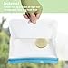 Wattne Large 6-pack Reusable Sandwich Bags, Reusable Leakproof Ziploc Kids Snack Bags, FDA Grade PEVA Biodegradable Storage Baggies for Food,Lunch,Make-up( + 3 Metal Straws + 1 Straw Brush) Multicolor