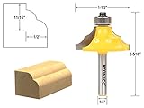Yonico 13130q 1/2-Inch Double Round Over Edge Forming Router Bit 1/4-Inch Shank