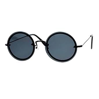 Round Circle Frame Sunglasses Womens Full Lens Rear Rim
