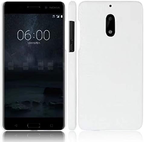 2018 Nokia6.1 Case, Portable Crocodilian Scales Texture Armor Useful Devise Cover, LICHE Hard Alligator Protect Thin Slim Phone Light Case for 2018 Nokia 6.1 White