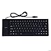 HDE Wired USB Spillproof Roll Up Portable Folding Pocket Silent Typing Silicone Keyboard
