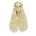 HH Building Cosplay Wig for Game of Thrones Daenerys Targaryen khaleesi Long Wavy Hair (Beige)