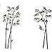 HPG 1 X Hotportgift Bamboo Mural Home Decor Decals Decorative Removable Craft Art Wall Stickers Black, OneSize