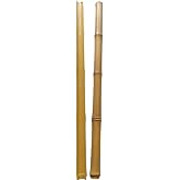 39.4" x 1.9" Faux Half Round Bamboo Trim - Light Yellow, Synthetic Bamboo Molding for Wall Edging and Border Decor, Artificial Joint Concealer for Tropical Tiki Bar DIY Projects
