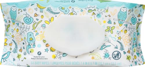 Seventh Generation Baby Wipes Sensitive Protection with Snap Seal Unscented Baby Wipes 64 Count