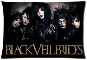 Hot Selling Black Veil Brides Custom Black Pillowcase Standard Size 20x30