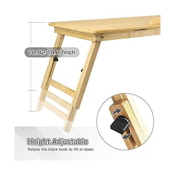 Zipom-100-Portable-Bamboo-Laptop-Stand-Foldable-Desk-Notebook-Table-Laptop-Bed-Tray-Bed-Table-Flower-Style-design-play-games-on-bed-Table-with-Drawer-flat-275in Zipom 100% Portable Bamboo Laptop Stand Foldable Desk Notebook Table Laptop Bed Tray Bed Table, play games on bed Table…