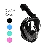 Snorkel Mask,Opwes Yenl Full Face 180°View Easybreath Diving Masks with Gopro Mount for Kids and Adults Anti Fog Anti-Leak Diving Mask