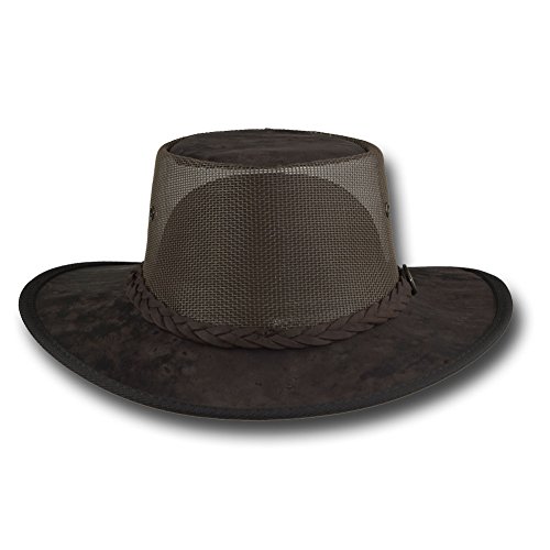 Barmah Hats Kangaroo Cooler Leather Hat 1038HS / 1038BC - Brown Crackle - Small