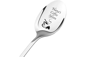 Mothers Day Gifts for Women Nana Coffee Spoon for Grandma Birthday Gifts from Grandson Granddaughter Best Nana Gift for Grand