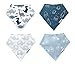 Organic Drool Bibs Bandana Bibs for Teething, Unisex Baby Bib Gift Set for Boys and Girls by Little Kims - 4-Pack Set (Little Explorer)