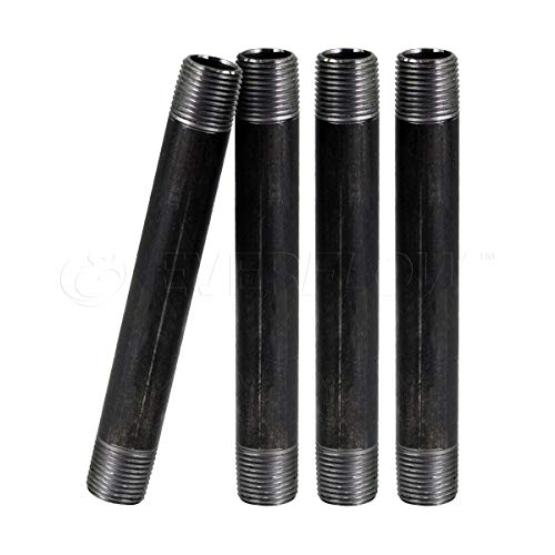 Everflow Supplies NPBL3490-4 Steel Nipple Pipe 3/4" x 9" Black