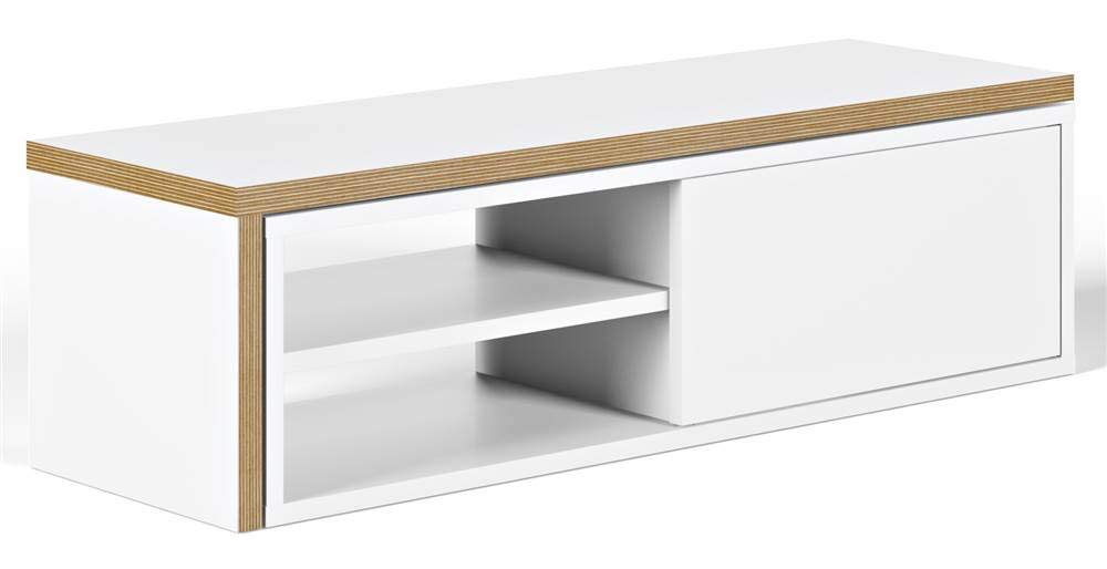 TemaHome Move TV Table, Wood, White, 110 x 35.4 x 32 cm