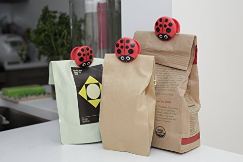 Kikkerland - Ladybug Bag Clips Set Of 6 - BC22 - //coolthings.us