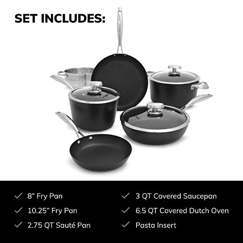 SCANPAN Pro IQ 9Piece Cookware Set EasytoUse Nonstick Dishwasher
