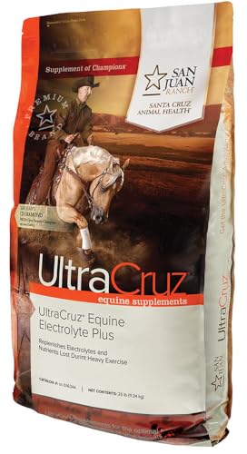 UltraCruz Equine Electrolyte Plus Supplement for Horses, 25 lb, Pellet (93 Day Supply),sc-516344