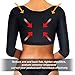 Wonderience Women Upper Arm Shaper Compression Sleeves Post Surgical Slimmer Humpback Posture Corrector Tops Shapewear (Black, XX-Large)