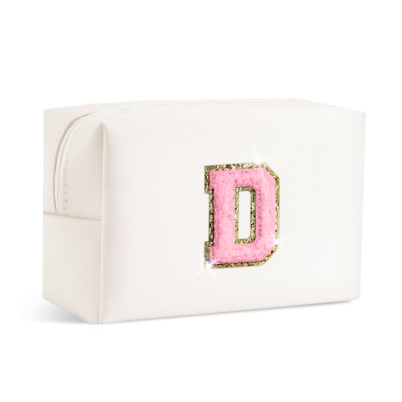 SEFORICO Small Makeup Bags for Women - Waterproof Leather Cosmetic Bag A-Z Personalized Bag Portable Travel Women's Purse Girls Gifts — image 1