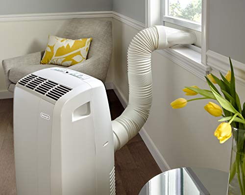 DeLonghi Pinguino 3-in-1 Portable Air Conditioner, Dehumidifier & Fan with Remote Control & Wheels, 400 sq. ft, Medium Room, White