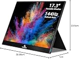 NexiGo 17.3" 144Hz Portable Gaming Monitor FHD IPS Computer Display Type C HDMI view 8