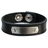 Serenity Prayer Leather Bracelet