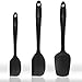 3 Piece Premium Silicone Kitchen Cooking Utensils - Pro Grade 600 Degrees, High Heat-Resistant - Spatulas, Turners, Scrapers, Durable, Flexible, Non-Stick Design by Premium Home Quality (Black)