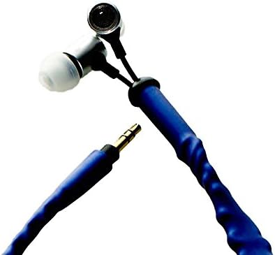 CordCruncher Tangle-Free Adjustable Bass in-Ear Headphones by Mel B, Cobalt Blue