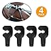 CHITRONIC 4 PCS Universal Car Seat Back Headrest Hanger Hooks Storage for Purse Groceries Bag Handbag